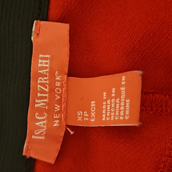 $5 add to bundle SAAC MIZRAHI red pull on skinny leg pants size XS - Picture 5 of 7